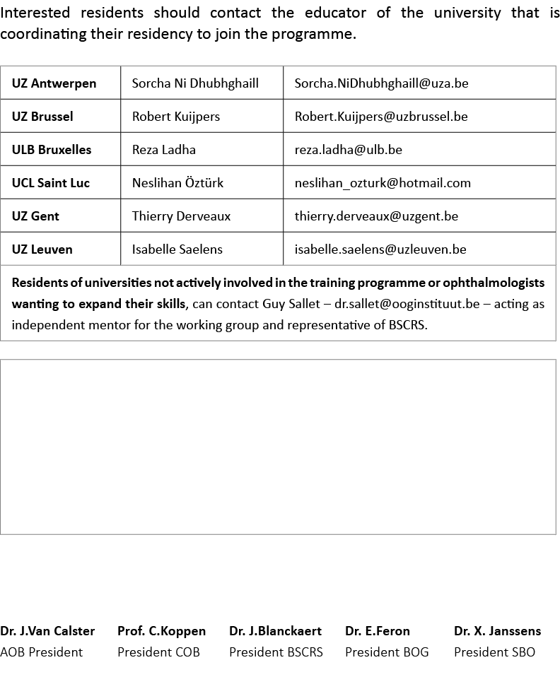 Interested residents should contact the educator of the university that is coordinating their residency to join the p   