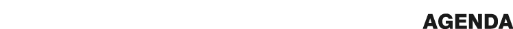 AGENDA