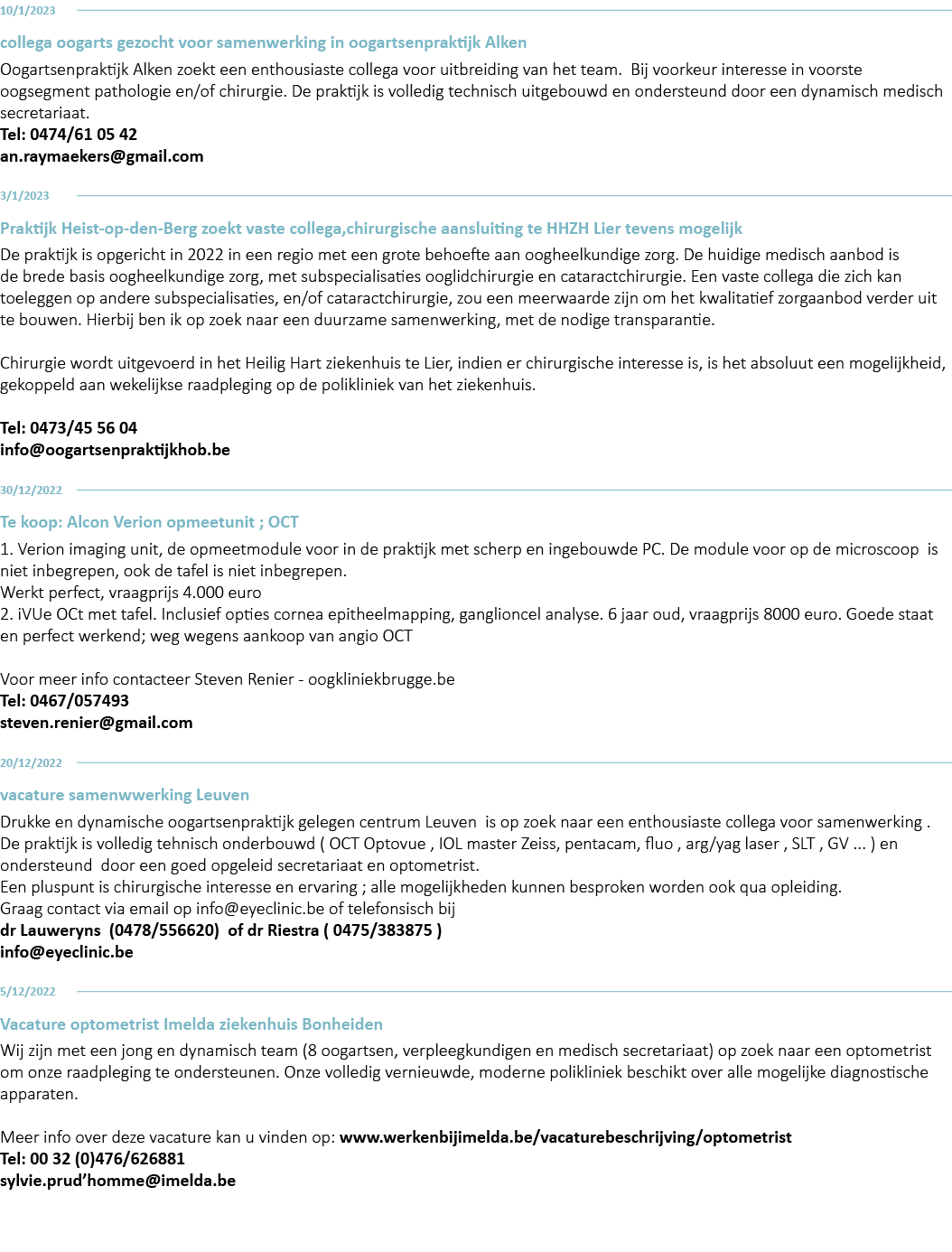 10 1 2023 collega oogarts gezocht voor samenwerking in oogartsenpraktijk Alken Oogartsenpraktijk Alken zoekt een enth   