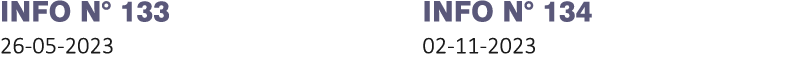 INFO N  133 26-05-2023 INFO N  134 02-11-2023