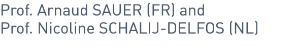 Prof  Arnaud SAUER (FR) and Prof  Nicoline SCHALIJ-DELFOS (NL)