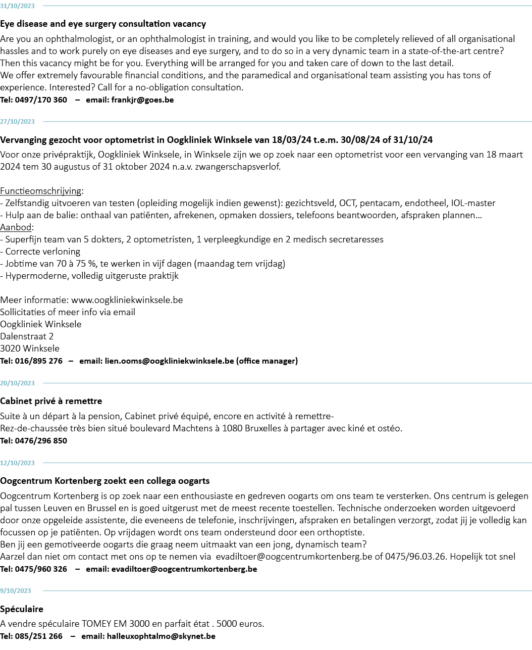 31 10 2023 Eye disease and eye surgery consultation vacancy Are you an ophthalmologist, or an ophthalmologist in trai   