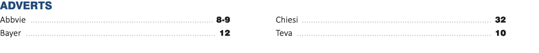 Adverts Abbvie 8 9 Bayer 12 Chiesi 32 Teva 10