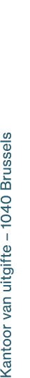 Kantoor van uitgifte – 1040 Brussels