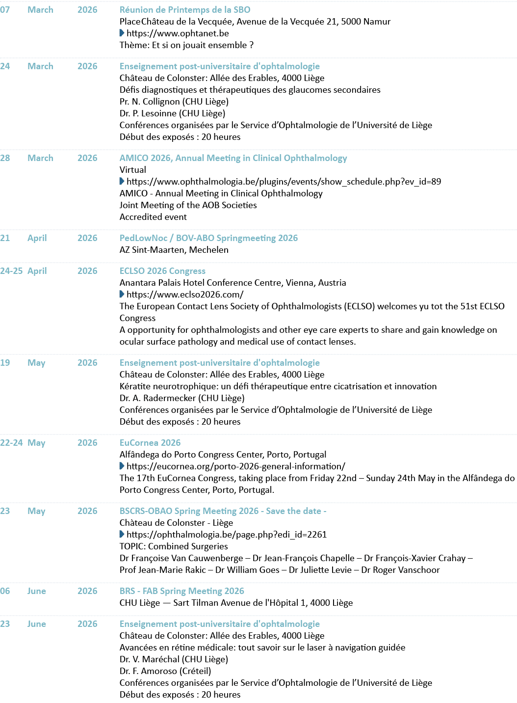 07 March 2026 R union de Printemps de la SBO Place Ch teau de la Vecqu e, Avenue de la Vecqu e 21, 5000 Namur ￼ https...