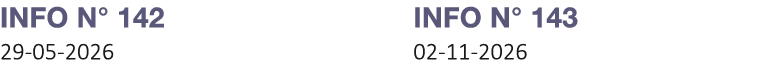 INFO N° 142 29 05 2026 INFO N° 143 02 11 2026