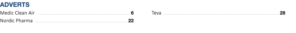 Adverts Medic Clean Air 6 Nordic Pharma 22 Teva 28